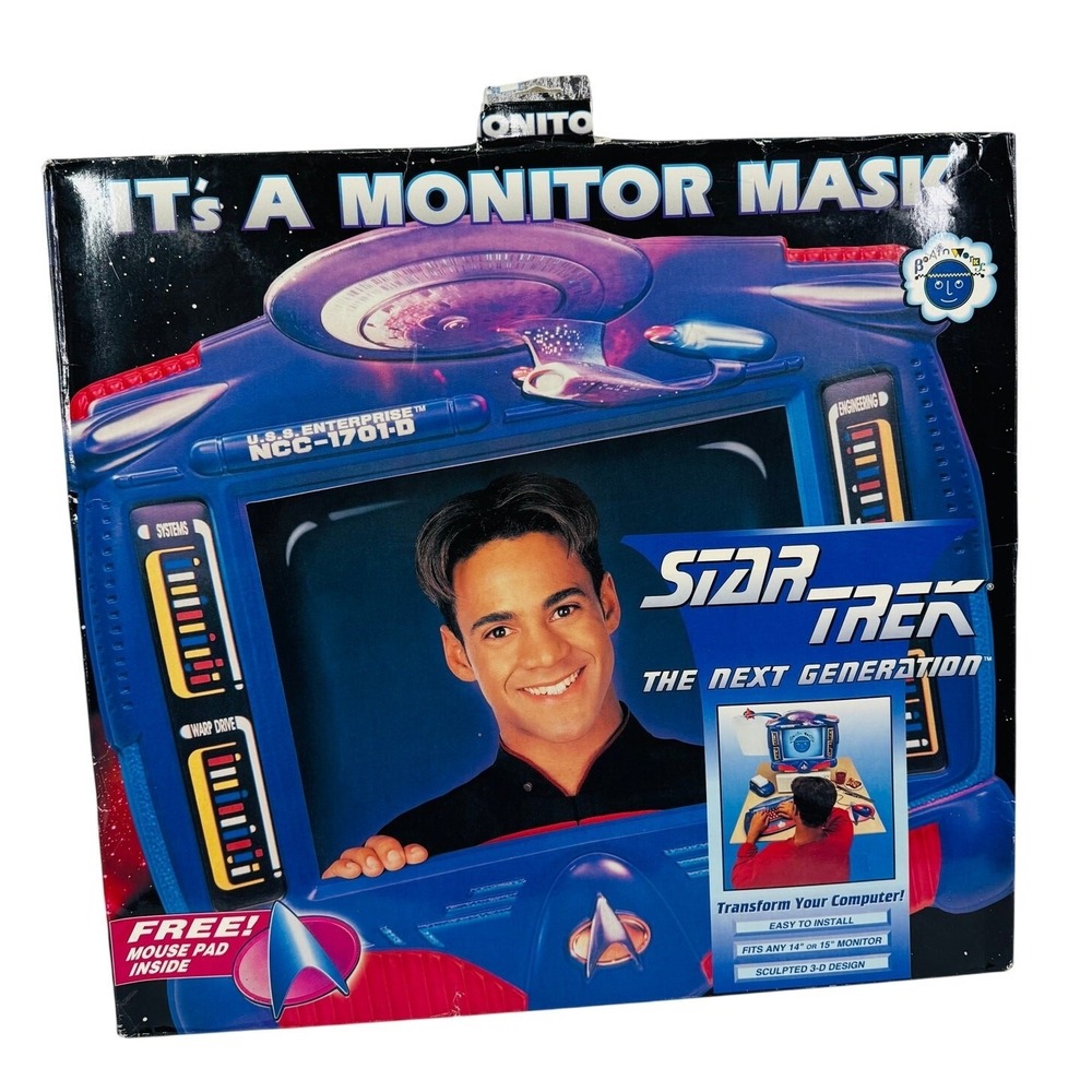 Star Trek TNG Monitor Mask‎ USS Enterprise NCC-1701-D BrainWorks 1996